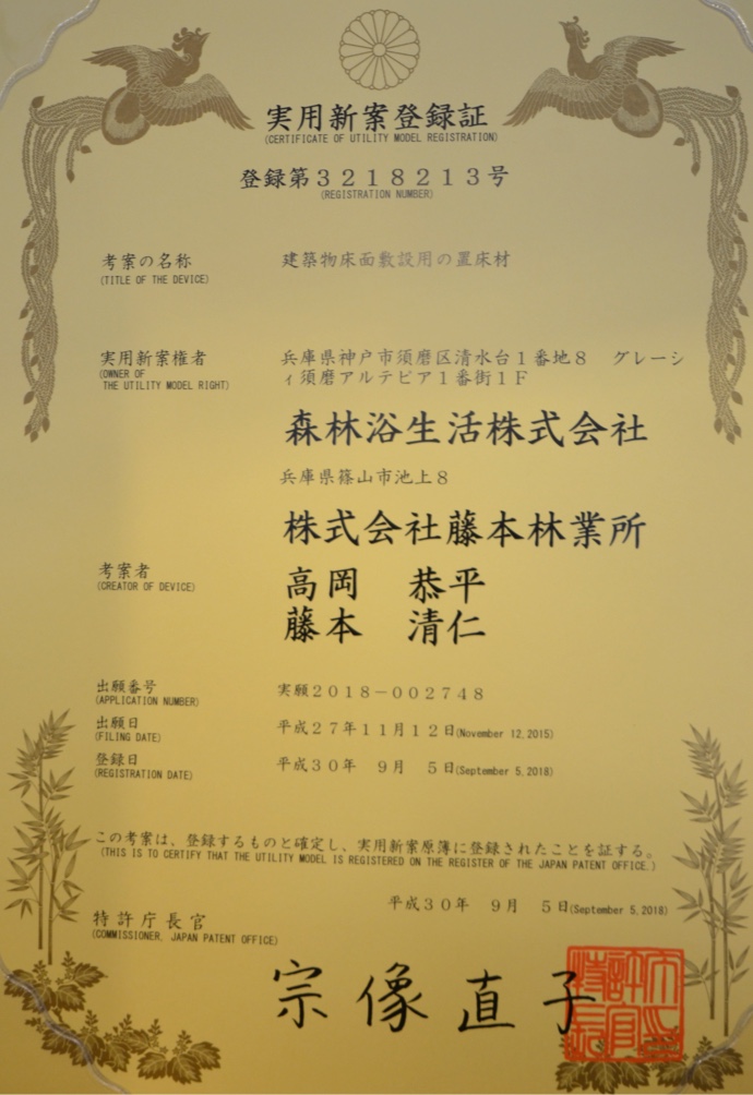 実用新案登録済